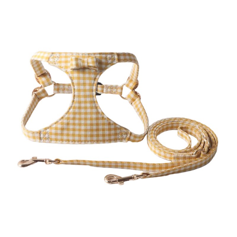 Candy-Colored Bow Pet Harness Set