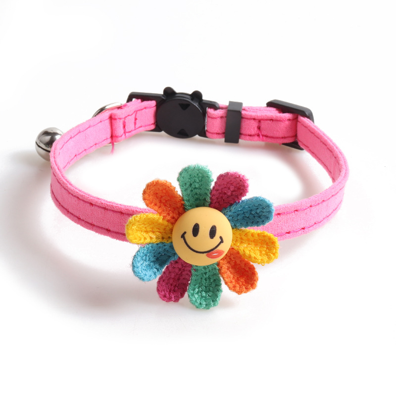 Floral Pet Collar Suede Set