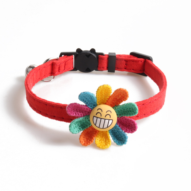 Floral Pet Collar Suede Set