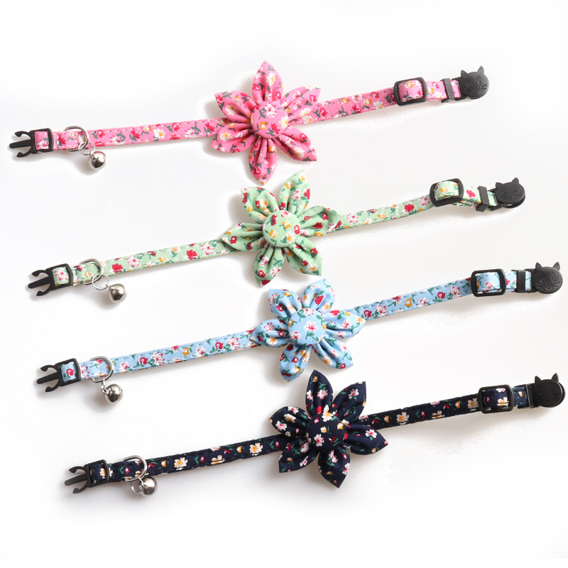Floral Pet Collar Sunflower Style