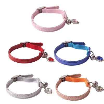 Heart Charm Pet Collar Set 01