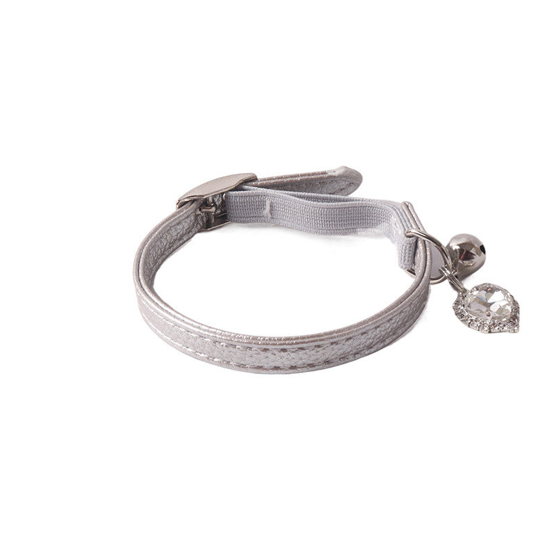 Heart Charm Pet Collar Set