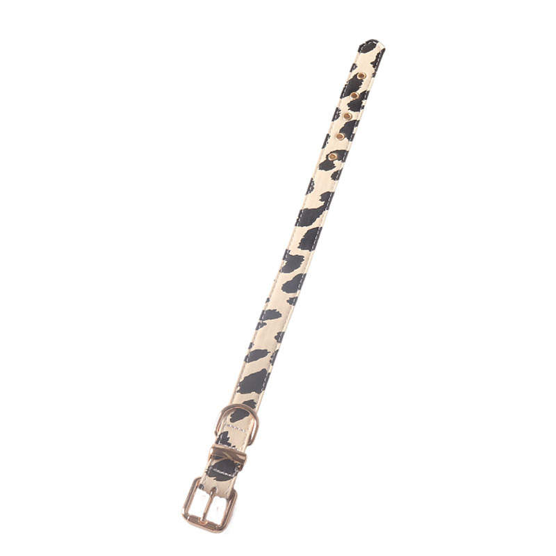 Cow Print PU Pet Collar Set