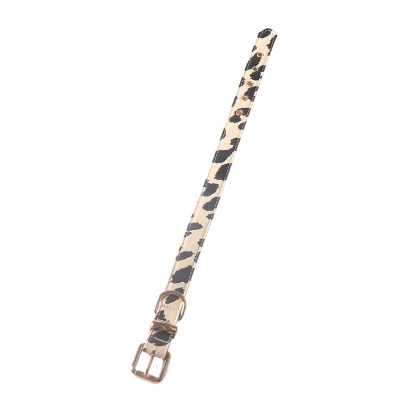 Cow Print PU Pet Collar Set 02