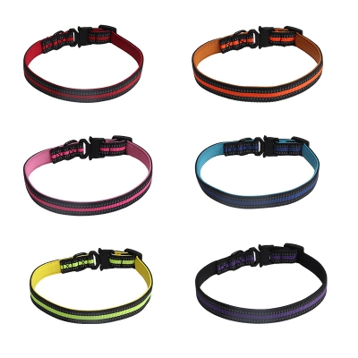 Reflective Tactical Dog Collar Cobra Buckle Set 01
