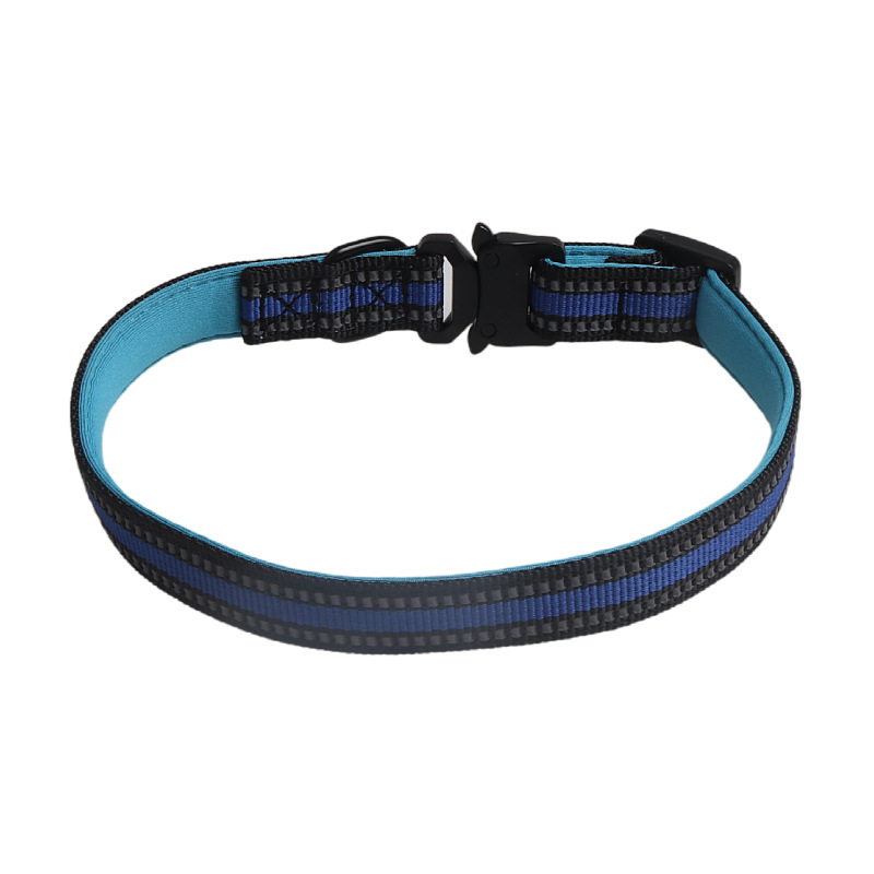 Reflective Tactical Dog Collar Cobra Buckle Set