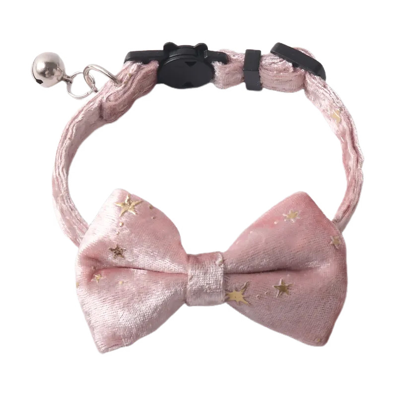 Velvet Bow Pet Collar Set