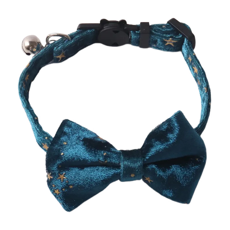 Velvet Bow Pet Collar Set
