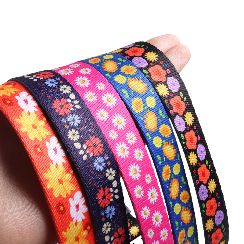 Floral Pattern Pet Collar Set Plastic Buckle