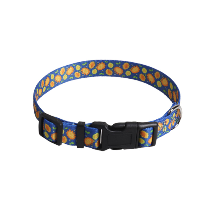 Floral Pattern Pet Collar Set Plastic Buckle