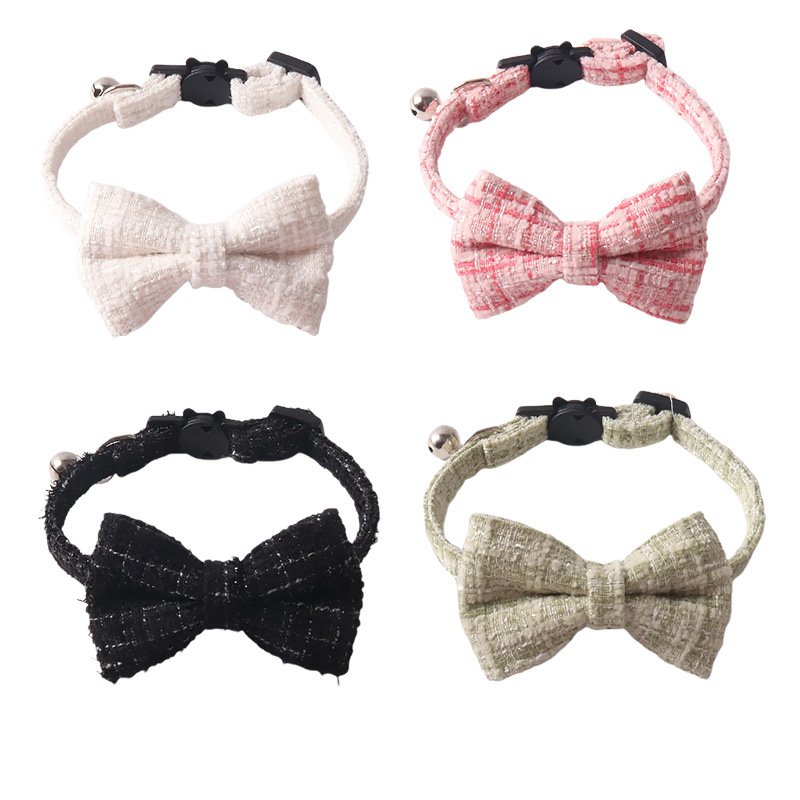 Bowknot Pet Collar Glitter Set
