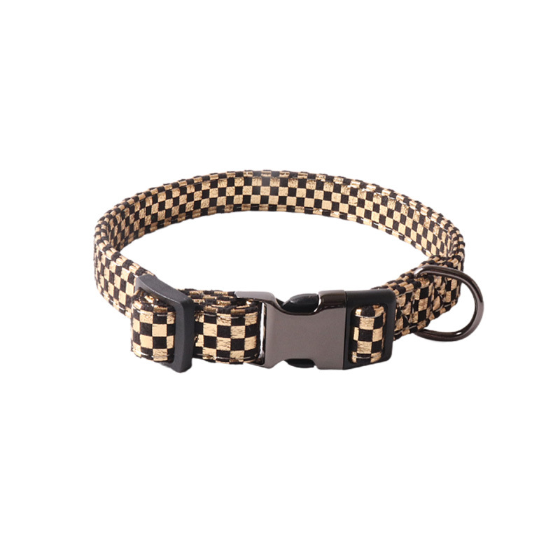 Laser Checkerboard Pet Collar Set
