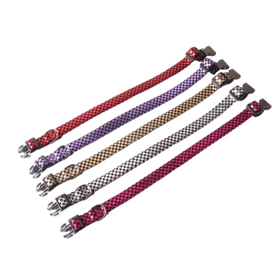 Laser Checkerboard Pet Collar Set 02