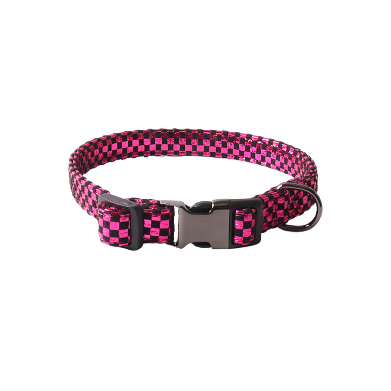 Laser Checkerboard Pet Collar Set