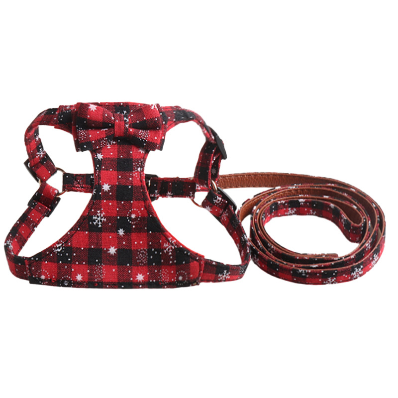 Christmas Snowflake Pet Harness Leash Set