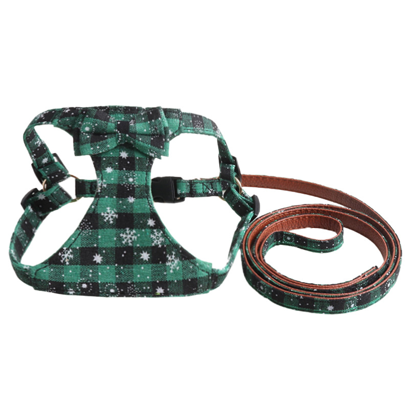Christmas Snowflake Pet Harness Leash Set