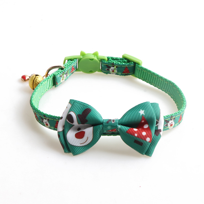 Christmas Pet Collar Set Deer Snowman Pattern