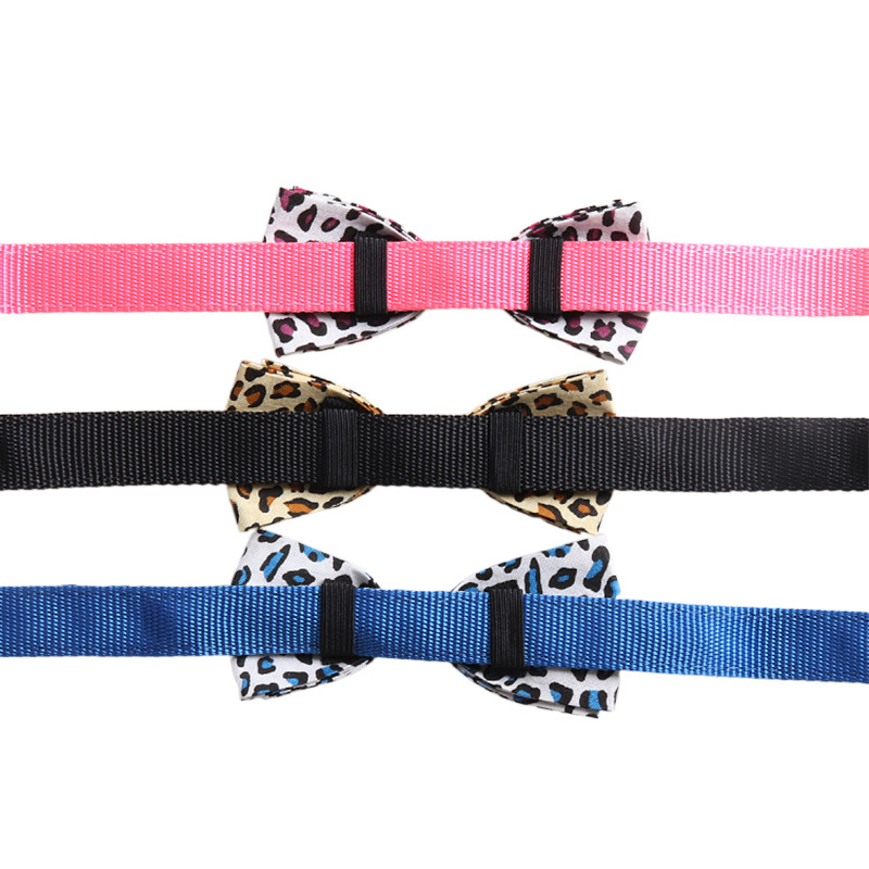 Leopard Print Pet Collar Rose Gold Buckle