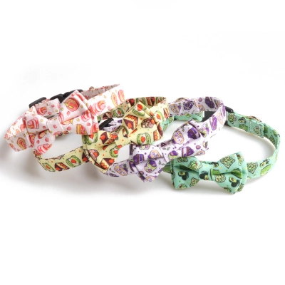Fruit Cake Pet Collar Set Bow Tie 02