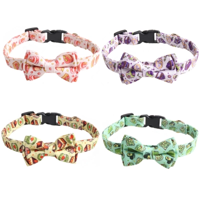 Fruit Cake Pet Collar Set Bow Tie 01