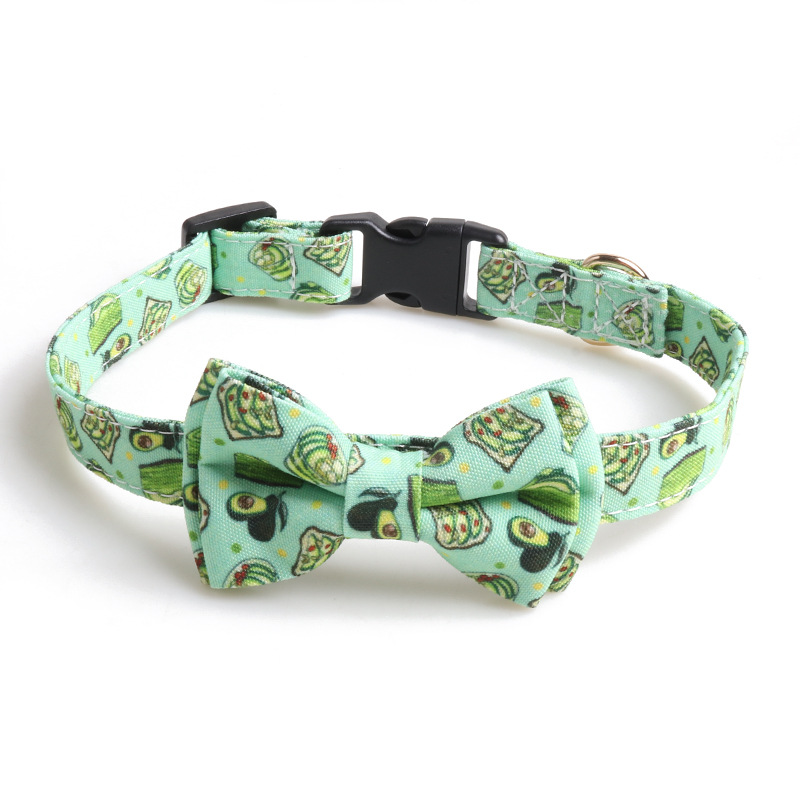 Fruit Cake Pet Collar Set Bow Tie