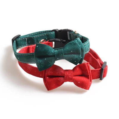 Christmas Pet Collar Set Snowflake Pattern 01