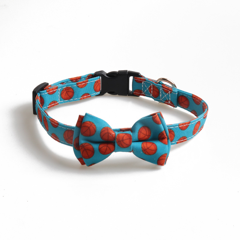 Sports Pattern Pet Collar Set Four Designs