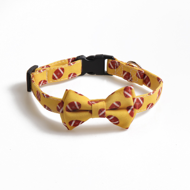 Sports Pattern Pet Collar Set Four Designs