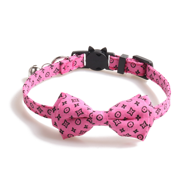 Classic Monogram Cat Collar Bow Design