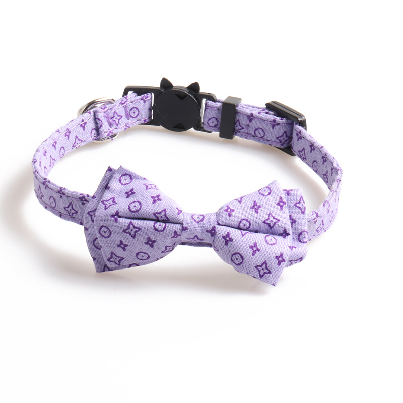 Classic Monogram Cat Collar Bow Design