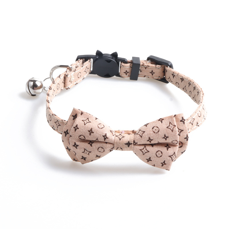 Classic Monogram Cat Collar Bow Design