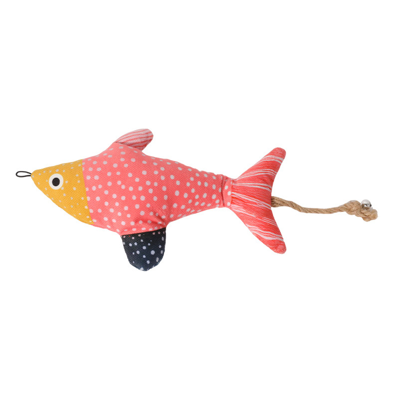 Catnip Fish Cat Toy Set Bell Decorations
