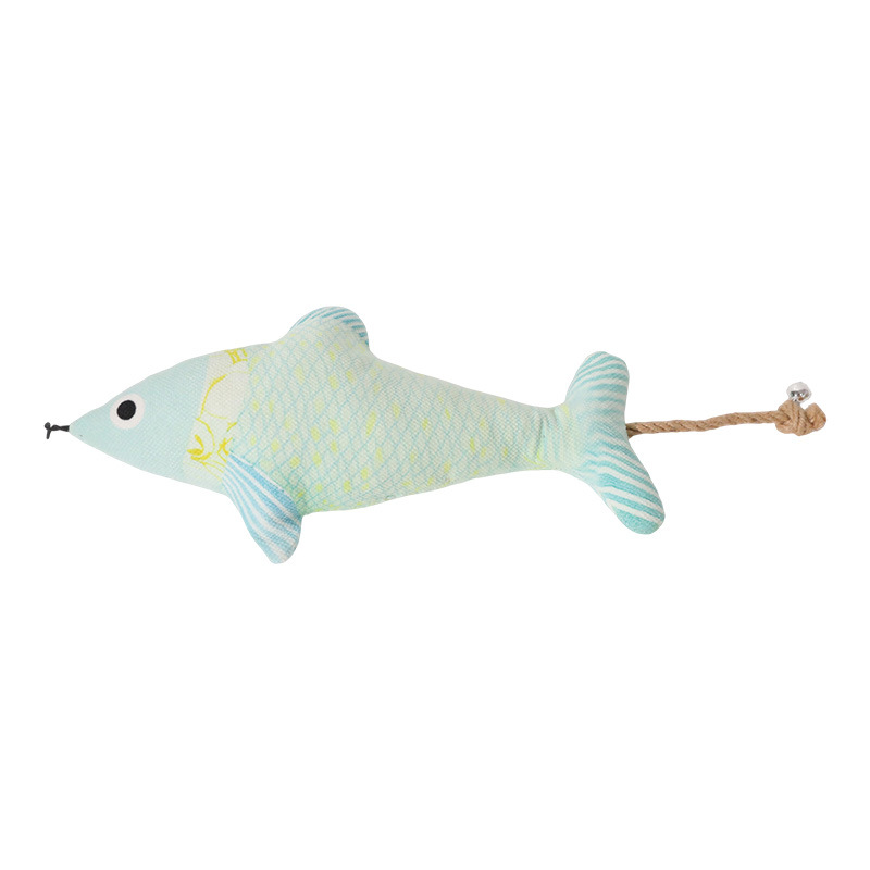 Catnip Fish Cat Toy Set Bell Decorations