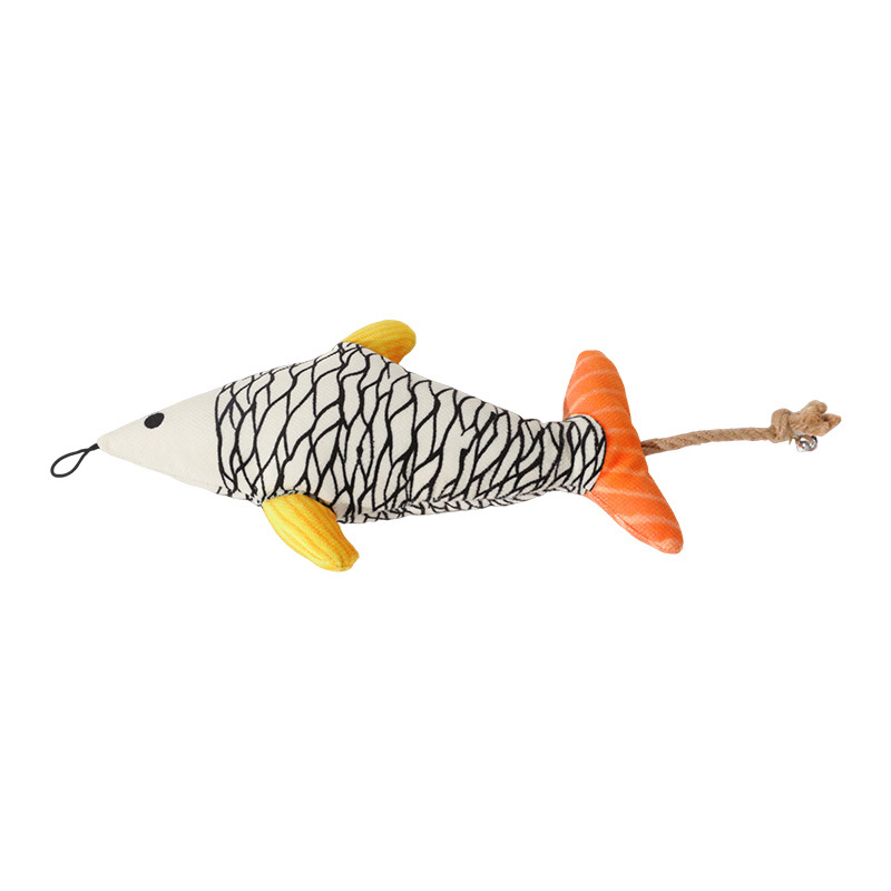 Catnip Fish Cat Toy Set Bell Decorations