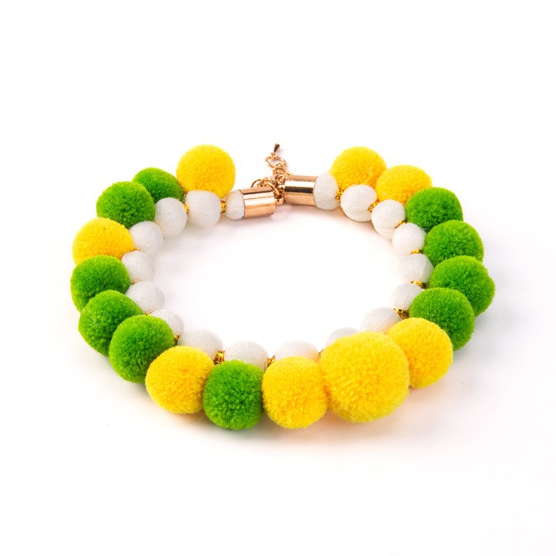 Pompom Pet Collar Set Soft Material