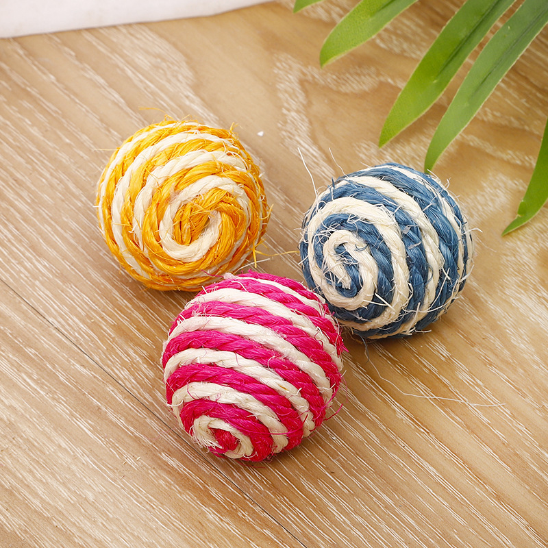 Sisal Cat Toy Balls Scratch Training Set