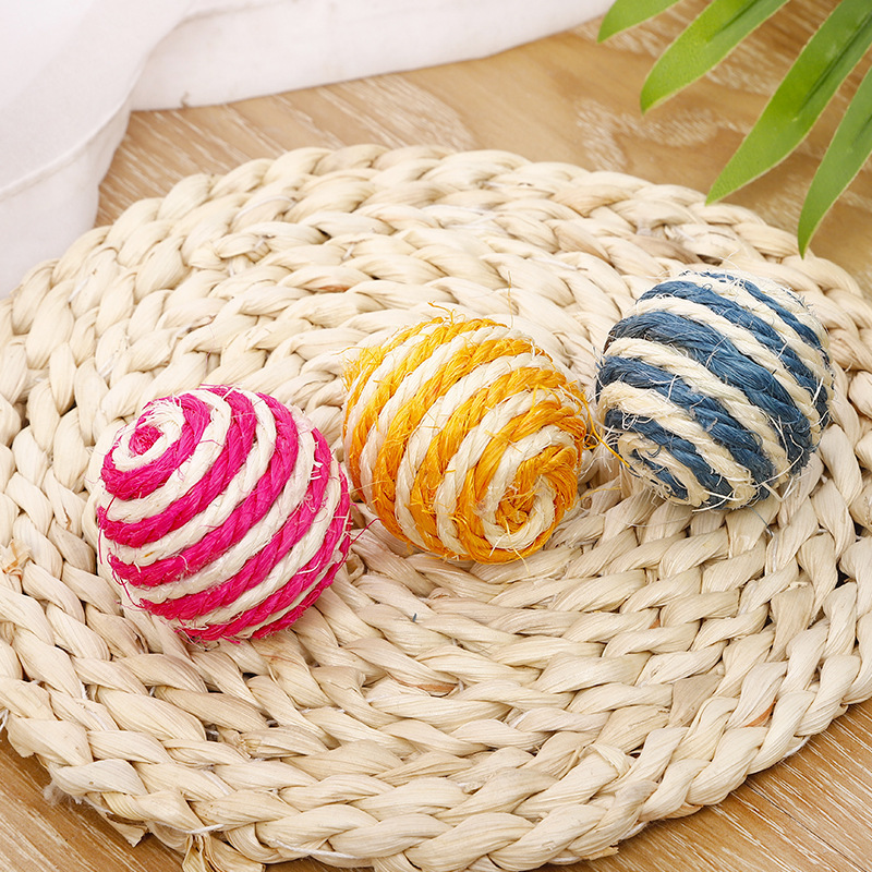 Sisal Cat Toy Balls Scratch Training Set