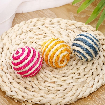 Sisal Cat Toy Balls Scratch Training Set 01