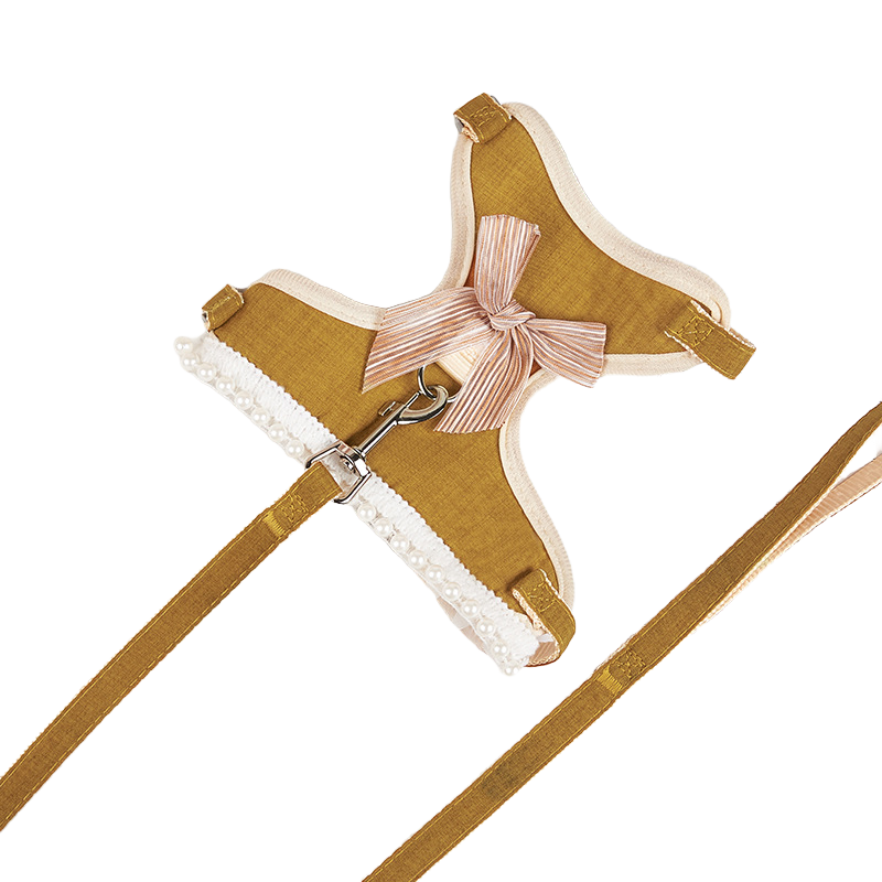 Princess Pet Harness Set Pearl Decorations