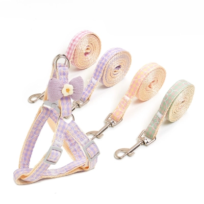 Daisy Bow Pet Leash Set Fashion Design 01