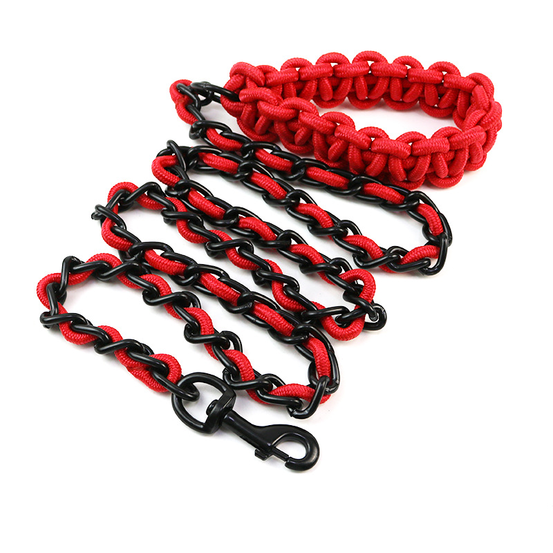 Heavy Duty Dog Chain Leash Set