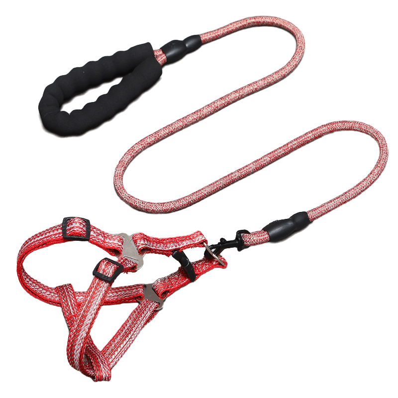 Adjustable Dog Harness Set Foam Handle
