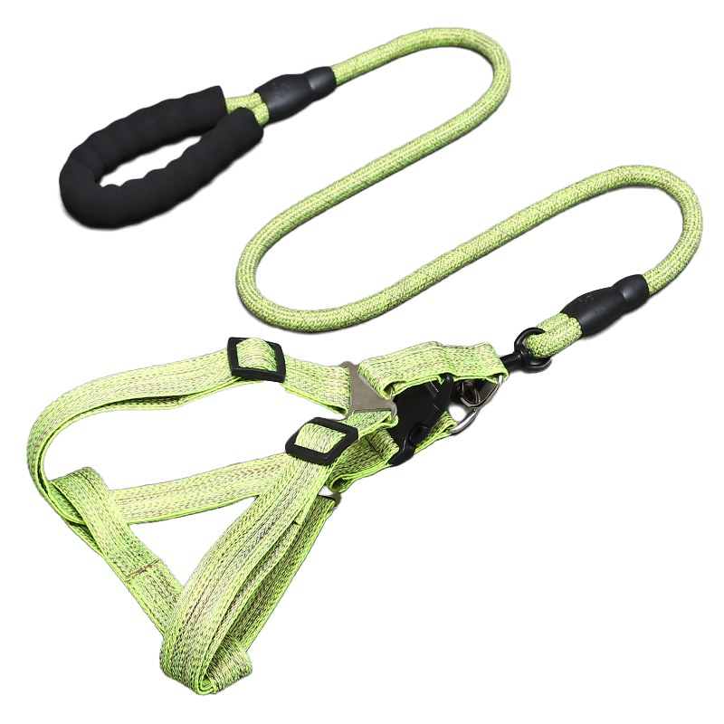 Adjustable Dog Harness Set Foam Handle