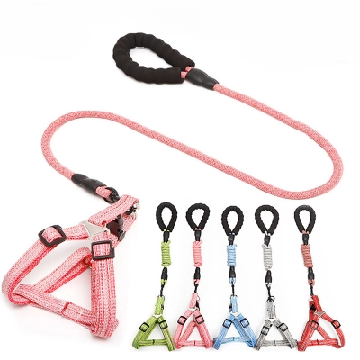 Adjustable Dog Harness Set Foam Handle 01