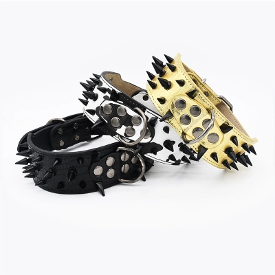Heavy Duty Dog Collar Set Spike Design 02