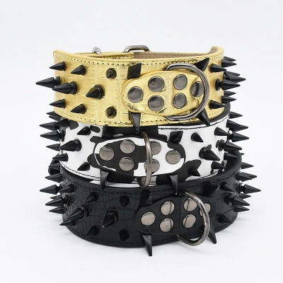 Heavy Duty Dog Collar Set Spike Design 01
