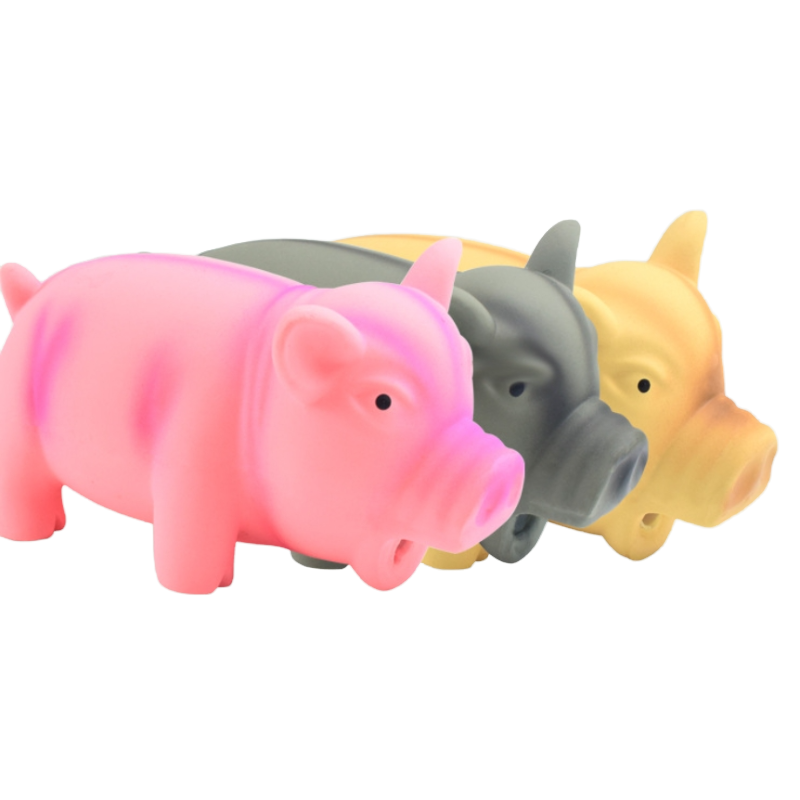Natural Latex Pig Toy Set Three Colors