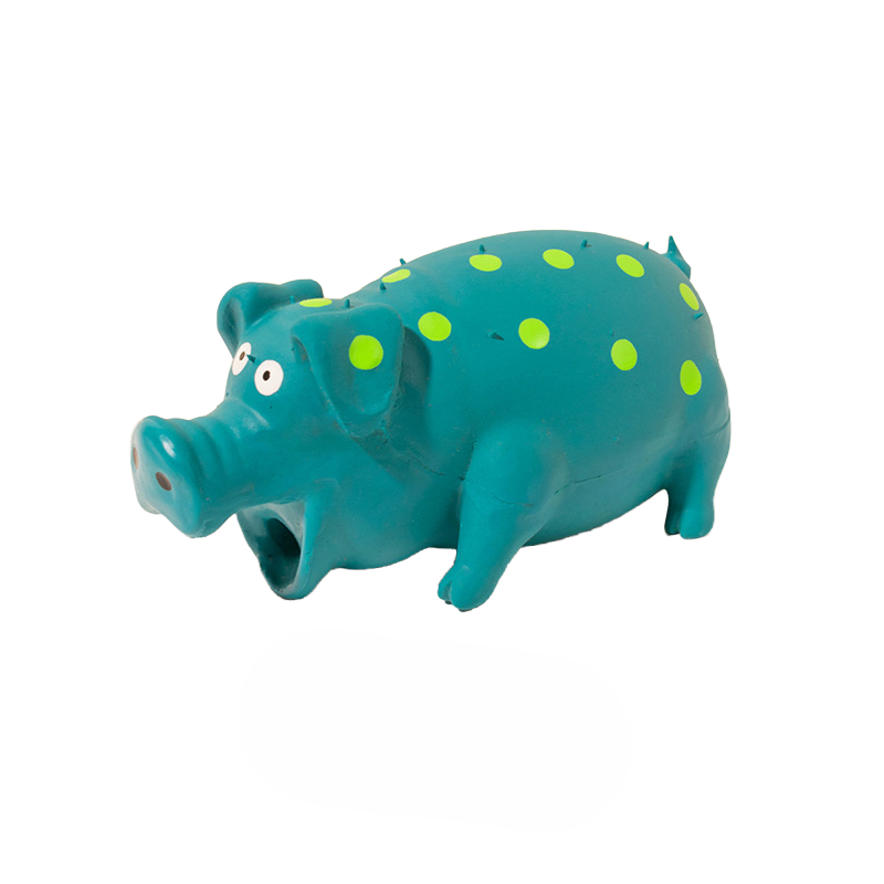 Spiky Pig Dog Toy Set Soft Latex