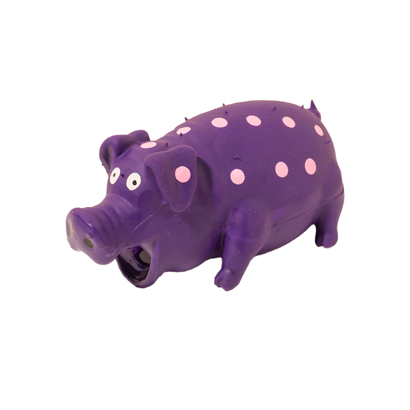 Spiky Pig Dog Toy Set Soft Latex