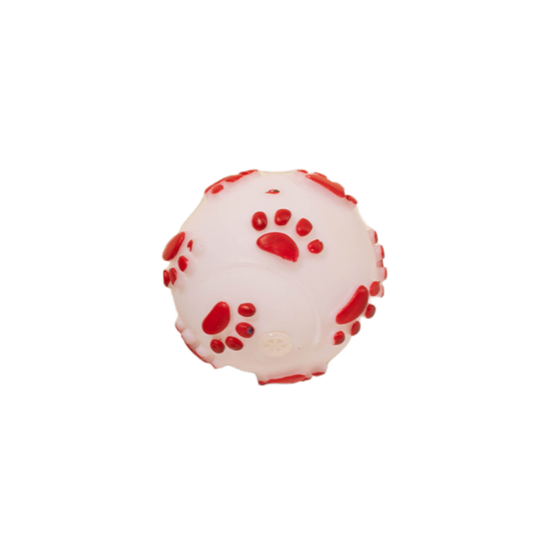 Paw Print Dog Toy Set Christmas Colors